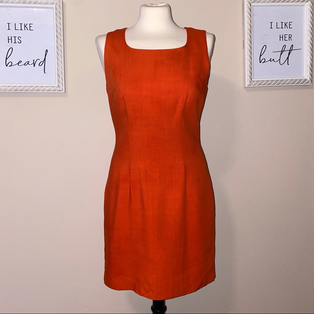CK Editions Sz 8 Orange Tank Shift Dress